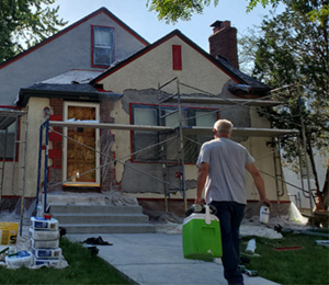 house being remodeled by Donnelly Stucco